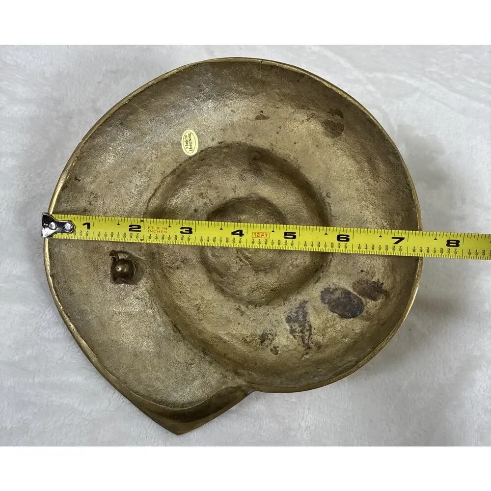 Vintage Brass Starfish & Nautilus Wall Hanging Nautical Sea Beach Decor Heavy